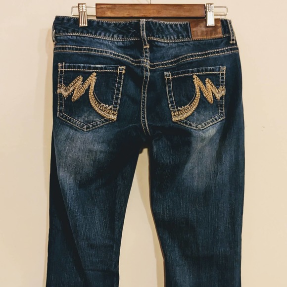Maurices 3/4 Original S Denim Jean Small Chico 30x29 Y2K Bootcut Boot Cut Dark - Picture 7 of 11